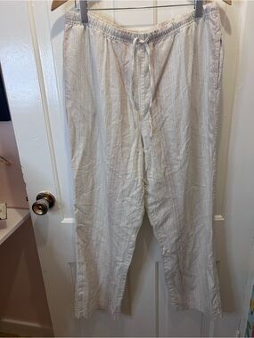 Northern Reflections Striped Linen-Cotton Blend Bottoms
